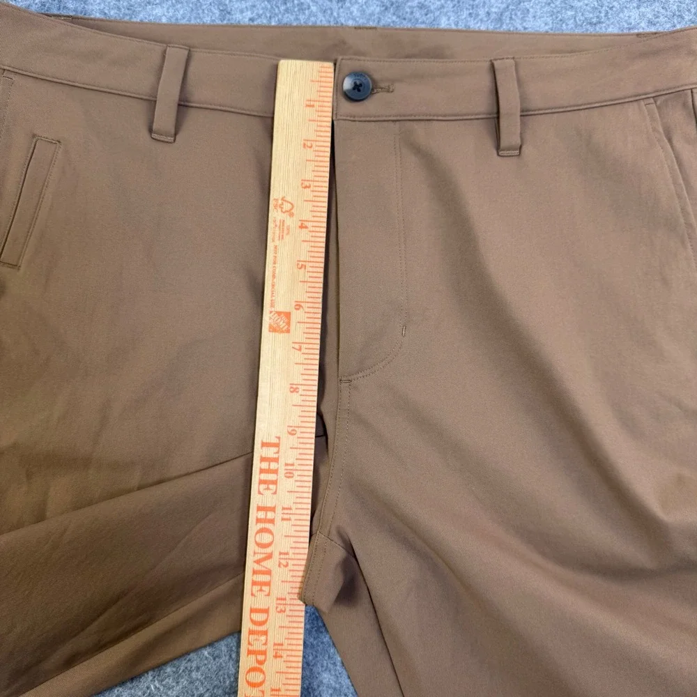 Vuori Meta Pant Mens 34 Tobacco Brown Performance Chino V427 Slim Straight